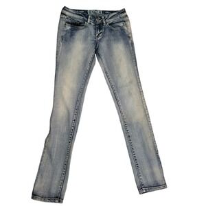 SO Jeans Women's Juniors Size 3 (28) Regular Skinny Light Wash Denim‎ Pants